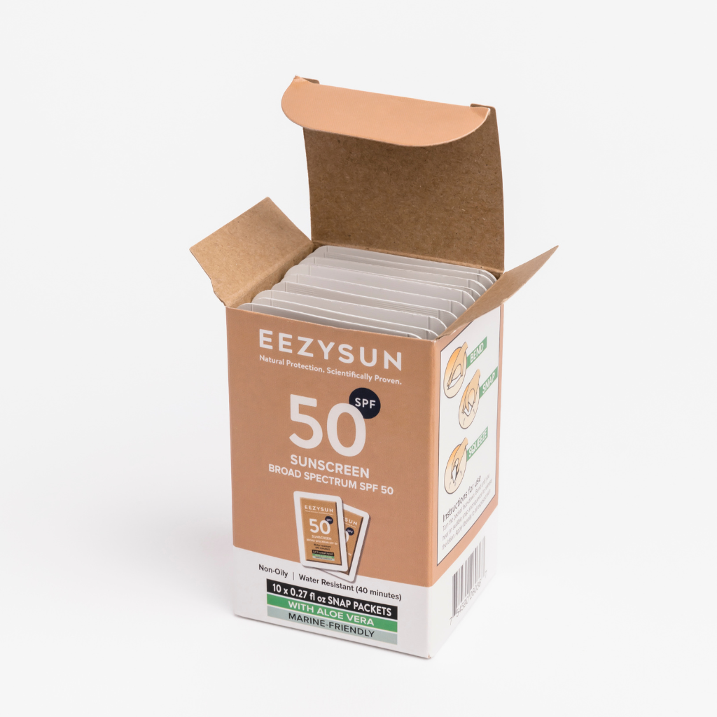 Travel-Size Sunscreen Snap Packets | EEZYSUN