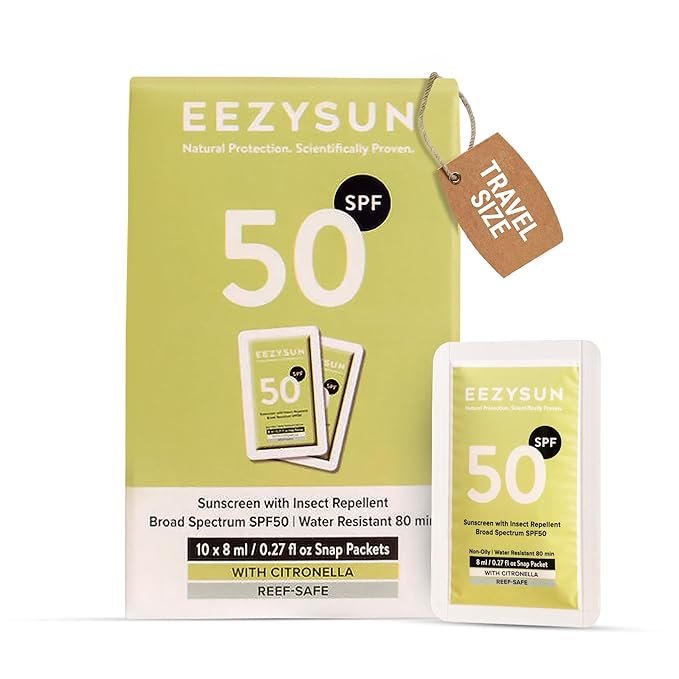 SPF 50 With Insect Repellent Travel-Size Sunscreen Snap Packets